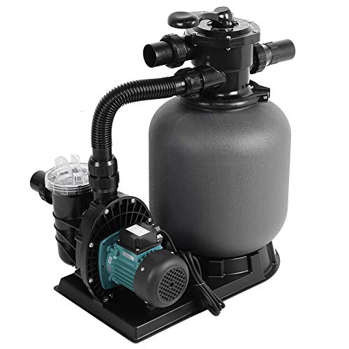 Sistema de filtro de arena con bomba, bomba de piscina, filtro de arena, bomba de filtro de arena para piscina de jardín, 72 l/min 4,32 m³/h (220 V UE)