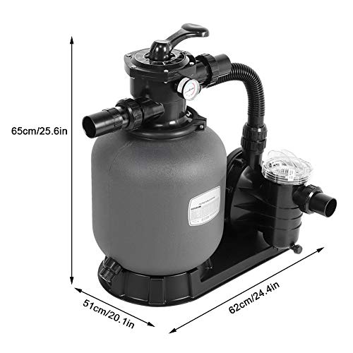 Sistema de filtro de arena para estanque y piscina, bomba y filtro para la filtración, sistema de bomba de agua de circulación, filtro de arena de gran volumen 4,32 m3/h (EU Plug) Sistema de filtro de arena para estanque y piscina, bomba y filtro para la filtración, sistema de bomba de agua de circulación, filtro de arena de gran volumen 4,32 m3/h (EU Plug)