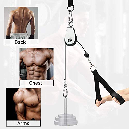 Sistema de polea de cable HUET Fitness para el hogar, gimnasio, equipo de entrenamiento, sistema de fijación de cable de polea DIY para tirar hacia abajo, bíceps rizo Sistema de polea de cable HUET Fitness para el hogar, gimnasio, equipo de entrenamiento, sistema de fijación de cable de polea DIY para tirar hacia abajo, bíceps rizo