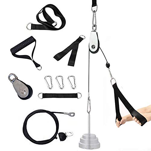 Sistema de polea de cable HUET Fitness para el hogar, gimnasio, equipo de entrenamiento, sistema de fijación de cable de polea DIY para tirar hacia abajo, bíceps rizo Sistema de polea de cable HUET Fitness para el hogar, gimnasio, equipo de entrenamiento, sistema de fijación de cable de polea DIY para tirar hacia abajo, bíceps rizo