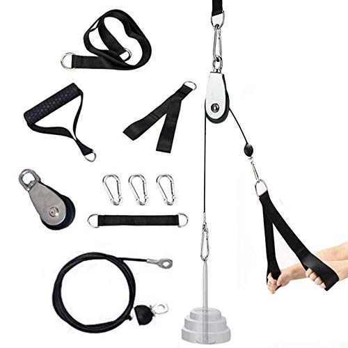 Sistema de polea de cable HUET Fitness para el hogar, gimnasio, equipo de entrenamiento, sistema de fijación de cable de polea DIY para tirar hacia abajo, bíceps rizo