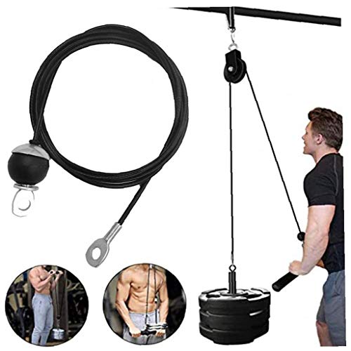 Sistema de polea de la máquina de Gimnasio Cable de Acero Resistente Cuerda de Alambre de Fitness Ascensor Gym Equipment Tire hacia Abajo el Cuidado Personal