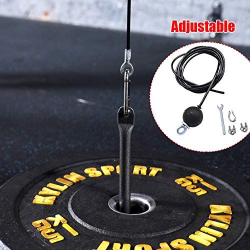 Sistema de polea para gimnasio y fitness, con sistema de polea para bricolaje, cable de acero, cuerda de gimnasio, polea para equipo del hogar, práctico cable de conexión, cable para gimnasio, fitness