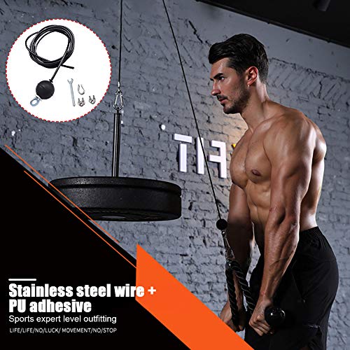 Sistema de polea para gimnasio y fitness, con sistema de polea para bricolaje, cable de acero, cuerda de gimnasio, polea para equipo del hogar, práctico cable de conexión, cable para gimnasio, fitness Sistema de polea para gimnasio y fitness, con sistema de polea para bricolaje, cable de acero, cuerda de gimnasio, polea para equipo del hogar, práctico cable de conexión, cable para gimnasio, fitness