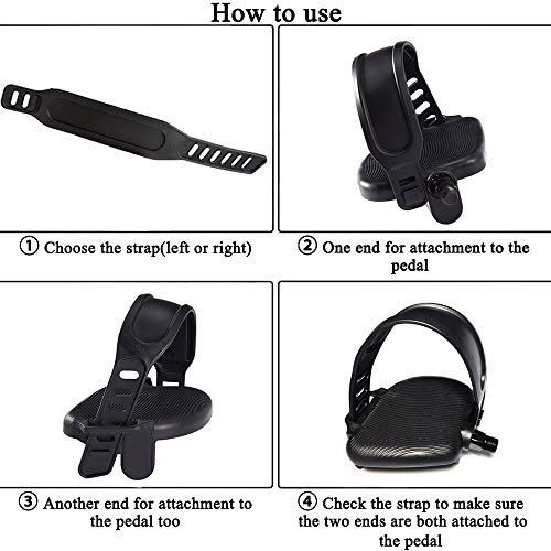 SITAKE Correas Duraderas para Pedales de Bicicleta Estática, Correas Pedal de Longitud Ajustable para Bicicleta Estática Giratoria, Bicicleta Estática, Bicicleta, Hogar o Gimnasio (2 Pares) SITAKE Correas Duraderas para Pedales de Bicicleta Estática, Correas Pedal de Longitud Ajustable para Bicicleta Estática Giratoria, Bicicleta Estática, Bicicleta, Hogar o Gimnasio (2 Pares)