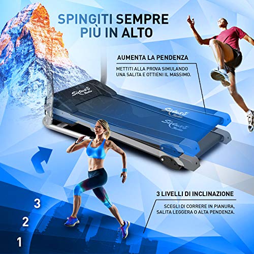 sixtus – cinta de correr eléctrica Plegable Sensor cardíaco Bluetooth App 3,5 KW