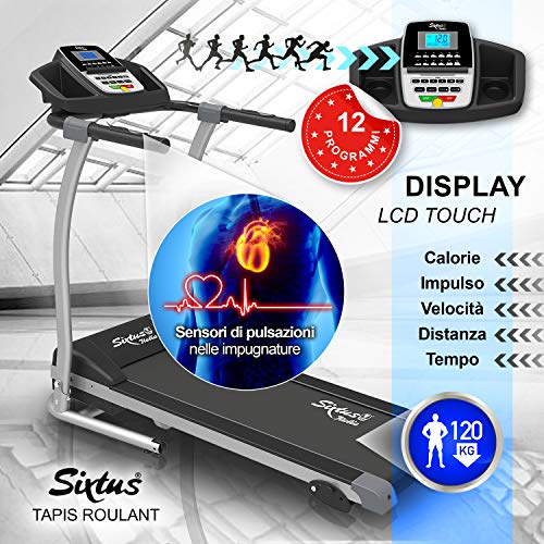 sixtus – cinta de correr eléctrica Plegable Sensor cardíaco Bluetooth App 3,5 KW sixtus – cinta de correr eléctrica Plegable Sensor cardíaco Bluetooth App 3,5 KW