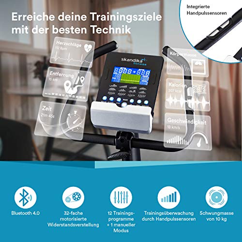 skandika Atlantis - ergómetro/Bicicleta estática - hasta 150 Kg - 12 programas - Ruedas de Transporte - Soporte Tableta skandika Atlantis - ergómetro/Bicicleta estática - hasta 150 Kg - 12 programas - Ruedas de Transporte - Soporte Tableta