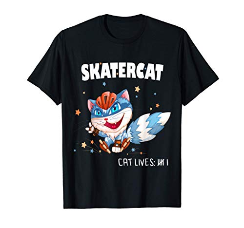 SKATERCAT Patinaje Roller Skate Cat en Línea Patines Niños Camiseta