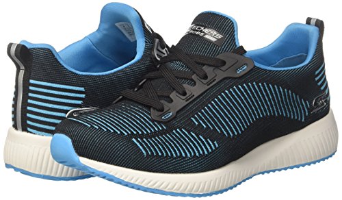 Skechers 31360, Zapatillas sin Cordones Mujer, Negro (Black/Turquoise), 37 EU