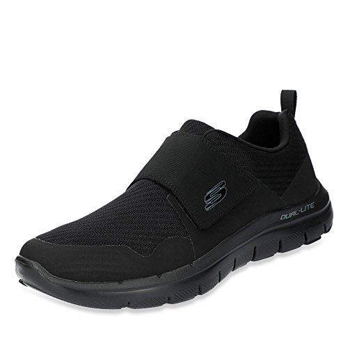 Skechers 52183, Zapatillas con Velcro Hombre, Negro, 41 EU