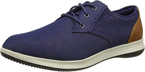 Skechers DARLOW REMEGO', Zapatillas Hombre, Tela Vaquera Azul, 40 EU