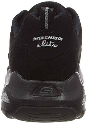 Skechers D'Lite Ultra-Reverie, Entrenadores Mujer, Negro (BBK Black Trubuck/Silver Trim #L), 38 EU