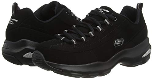 Skechers D'Lite Ultra-Reverie, Entrenadores Mujer, Negro (BBK Black Trubuck/Silver Trim #L), 40 EU