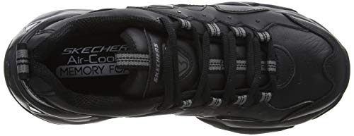 Skechers D'Lites 3.0-Proven Force, Zapatillas Deportivos Mujer, Negro (BBK Black Leather/Black & Gray Trim), 38 EU