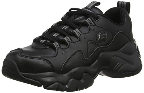 Skechers D'Lites 3.0-Proven Force, Zapatillas Deportivos Mujer, Negro (BBK Black Leather/Black & Gray Trim), 38 EU
