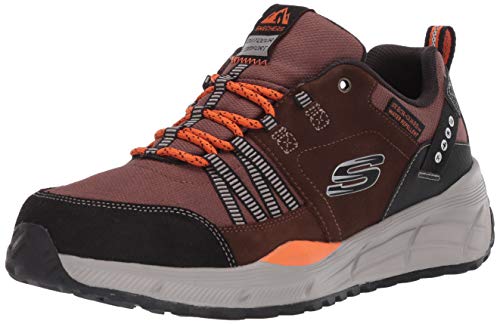 Skechers Equalizer 4.0 TRX, Zapatillas Hombre, Marrón (Brown Leather/Mesh/Synthetic/Black Trim BR B), 44 EU