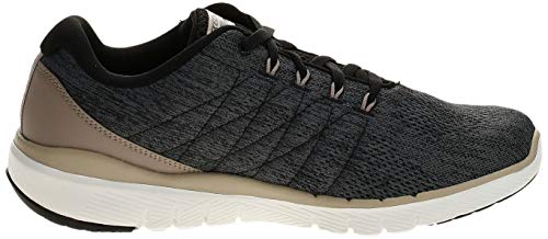 Skechers Flex Advantage 3.0-Stally, Zapatillas Deportivas Hombre, Negro (BLK Blue & Black Mesh/Black Trim), 44 EU