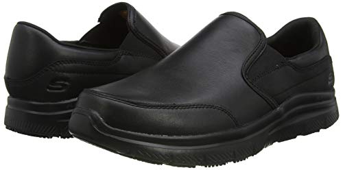 Skechers Flex Advantage Sr-Bronwood, Zapatillas sin Cordones Hombre, Negro (BLK Black Leather), 40 EU