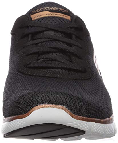 Skechers Flex Appeal 3.0-First Insight, Zapatillas Mujer, Negro (BKRG Black Mesh/Trim), 39 EU