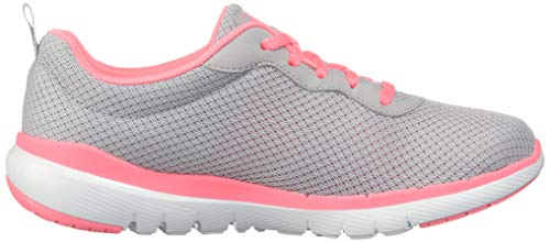 Skechers Flex Appeal 3.0-First Insight, Zapatillas Mujer, Varios Colores (LGHP Black Mesh/Trim), 38 EU