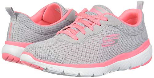 Skechers Flex Appeal 3.0-First Insight, Zapatillas Mujer, Varios Colores (LGHP Black Mesh/Trim), 38 EU