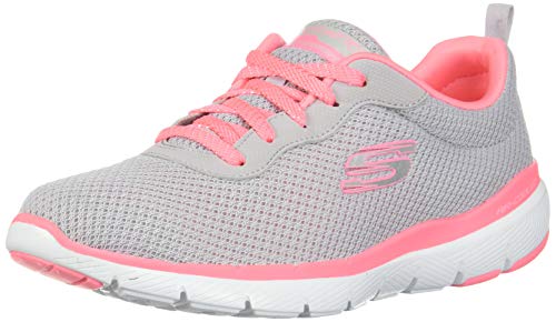 Skechers Flex Appeal 3.0-First Insight, Zapatillas Mujer, Varios Colores (LGHP Black Mesh/Trim), 38 EU