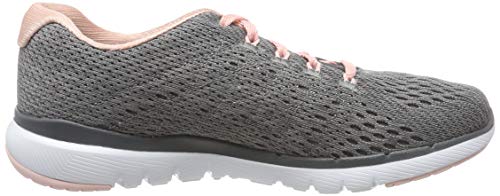 Skechers Flex Appeal 3.0-Satellites, Zapatillas Mujer, Gris (CCPK Black Mesh/Trim), 41 EU