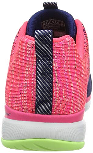 Skechers Flex Appeal 3.0, Zapatillas Mujer, Nvy Knit Coral Trim, 38 EU