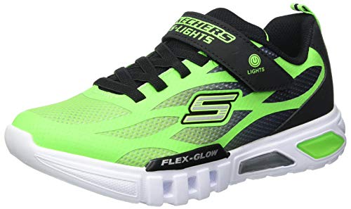 Skechers Flex-Glow DEZLOM, Zapatillas Niños, Verde Lima, 28 EU