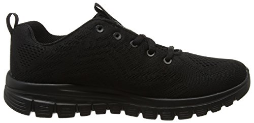 Skechers Graceful-Get Connected, Zapatillas Mujer, Negro (BBK Black Mesh/Trim), 37 EU