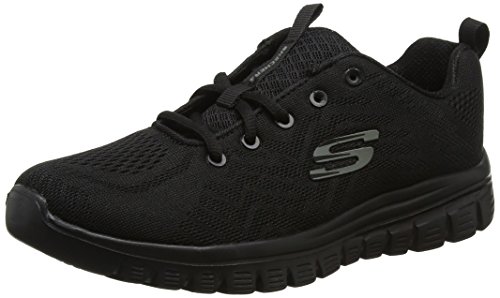 Skechers Graceful-Get Connected, Zapatillas Mujer, Negro (BBK Black Mesh/Trim), 37 EU