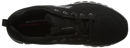 Skechers Graceful-Get Connected, Zapatillas, Negro (BBK Black Mesh/Trim), 36 EU