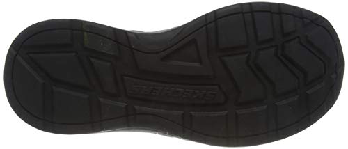 Skechers Melbo-Journeyman 2, Sandalias de Gladiador Hombre, Negro (BBK Black Leather/Mesh/Trim), 44 EU