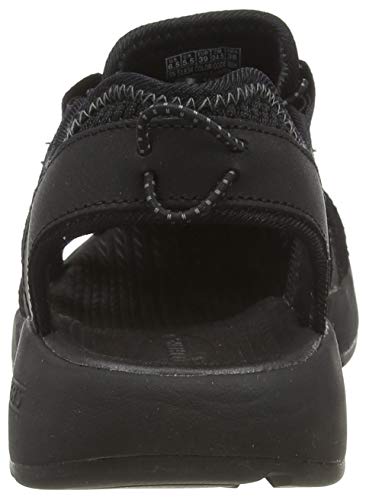 Skechers Melbo-Journeyman 2, Sandalias de Gladiador Hombre, Negro (BBK Black Leather/Mesh/Trim), 44 EU