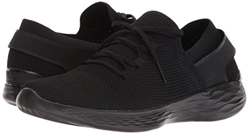 Skechers Performance You-Spirit, Zapatillas sin Cordones Mujer, Negro (BBK Black Textile/Trim), 37 EU