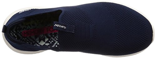 Skechers Ultra Flex-First Take, Zapatillas sin Cordones Mujer, Multicolor (NVY Black Knit Mesh/Trim), 39 EU