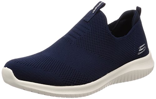 Skechers Ultra Flex-First Take, Zapatillas sin Cordones Mujer, Multicolor (NVY Black Knit Mesh/Trim), 39 EU Skechers Ultra Flex-First Take, Zapatillas sin Cordones Mujer, Multicolor (NVY Black Knit Mesh/Trim), 39 EU