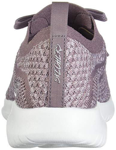 Skechers Ultra Flex, Zapatillas sin Cordones Mujer, Morado (LAV Black Knit Mesh/Trim), 38 EU