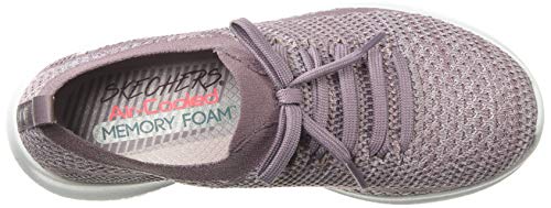Skechers Ultra Flex, Zapatillas sin Cordones Mujer, Morado (LAV Black Knit Mesh/Trim), 38 EU