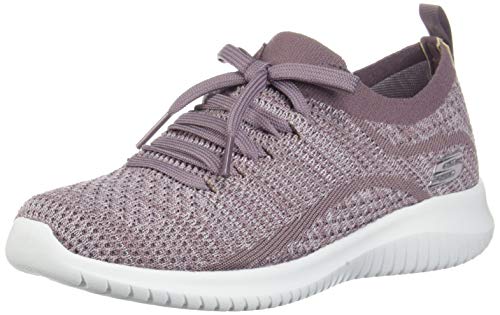 Skechers Ultra Flex, Zapatillas sin Cordones Mujer, Morado (LAV Black Knit Mesh/Trim), 38 EU