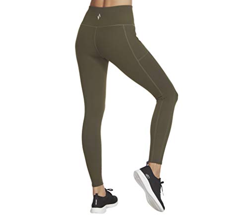 Skechers Walk Go Flex High Waisted 2-Pocket Yoga Legging Pantalones, Noche Bosque, XS para Mujer