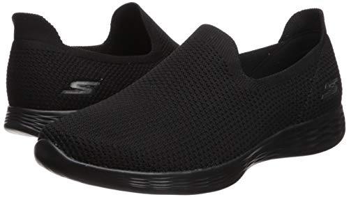 Skechers You Define - Zen, Zapatillas sin Cordones para Mujer, Negro (Black BBK), 40 EU