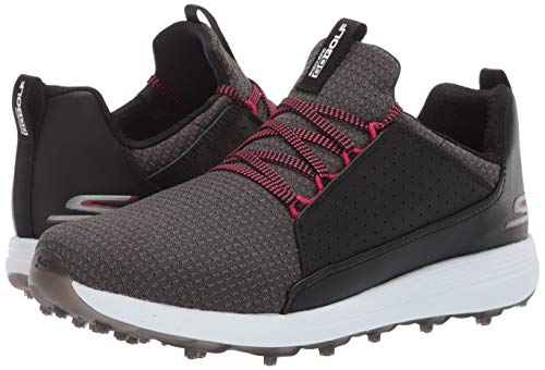 Skechers Zapatillas de golf sin clavos Max Mojo para mujer, negro (Negro/Rosado hot), 35.5 EU