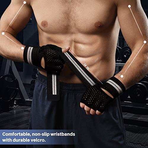 Skevic Guantes Gimnasio Hombre y Mujer - Guantes Gym con Soporte Completo Muñeca para Levantamiento de Pesas, Calistenia, Crossfit, Barra Dominadas - Guantes Gimnasio Mujer Transpirable Antideslizante Skevic Guantes Gimnasio Hombre y Mujer - Guantes Gym con Soporte Completo Muñeca para Levantamiento de Pesas, Calistenia, Crossfit, Barra Dominadas - Guantes Gimnasio Mujer Transpirable Antideslizante