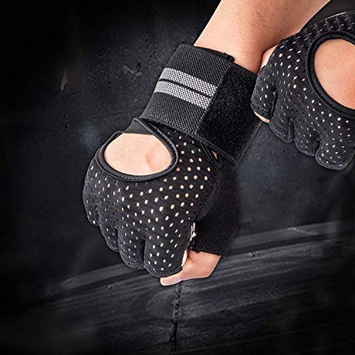 Skevic Guantes Gimnasio Hombre y Mujer - Guantes Gym con Soporte Completo Muñeca para Levantamiento de Pesas, Calistenia, Crossfit, Barra Dominadas - Guantes Gimnasio Mujer Transpirable Antideslizante Skevic Guantes Gimnasio Hombre y Mujer - Guantes Gym con Soporte Completo Muñeca para Levantamiento de Pesas, Calistenia, Crossfit, Barra Dominadas - Guantes Gimnasio Mujer Transpirable Antideslizante