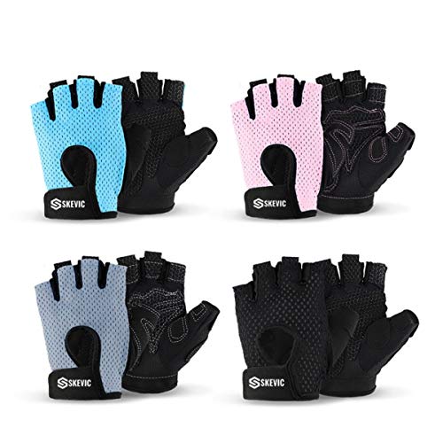 Skevic Guantes Gimnasio Hombre y Mujer - Guantes Gym ideales para Levantamiento de Pesas, Crossfit, Barra Dominadas, Ciclismo, etc. Guantes Gimnasio Mujer, Guantes Fitness Transpirable Antideslizante Skevic Guantes Gimnasio Hombre y Mujer - Guantes Gym ideales para Levantamiento de Pesas, Crossfit, Barra Dominadas, Ciclismo, etc. Guantes Gimnasio Mujer, Guantes Fitness Transpirable Antideslizante