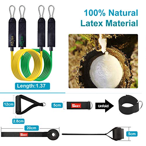 SKEY Bandas de Resistencia 16PCS Bandas Elásticas Musculacion de Látex, Banda Resistencia Adecuado para Fitness, Pérdida de Peso, Yoga, Equipo de Fitness para El Hogar SKEY Bandas de Resistencia 16PCS Bandas Elásticas Musculacion de Látex, Banda Resistencia Adecuado para Fitness, Pérdida de Peso, Yoga, Equipo de Fitness para El Hogar