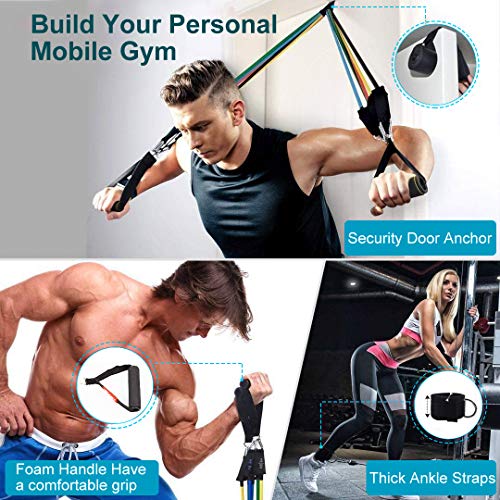SKEY Bandas de Resistencia 16PCS Bandas Elásticas Musculacion de Látex, Banda Resistencia Adecuado para Fitness, Pérdida de Peso, Yoga, Equipo de Fitness para El Hogar SKEY Bandas de Resistencia 16PCS Bandas Elásticas Musculacion de Látex, Banda Resistencia Adecuado para Fitness, Pérdida de Peso, Yoga, Equipo de Fitness para El Hogar