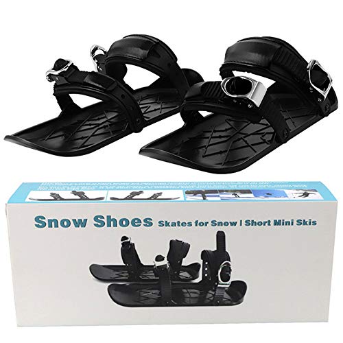 Skiboard para La Nieve Mini Zapatos De Esquí Duraderos Ajustables Que Cubren Las Botas De Esquí De Skate Fáciles De Llevar Y Usar Mini Zapatos De Esquí Cortos